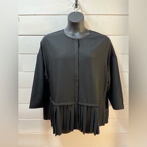 MARLA WYNNE Black Blouse Style Jacket – Size 1X – NWT
